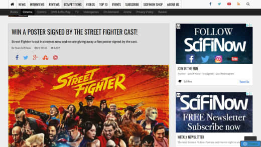 Poster Signed By The Street Fighter Cast