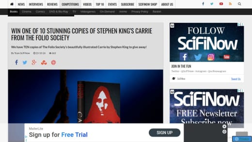 Folio Society Edition Of Stephen King's Carrie
