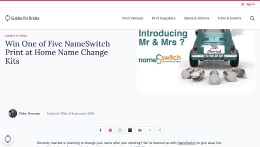 Nameswitch Print At Home Name Change Kit