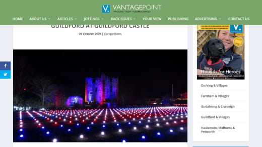 Family Ticket To See Illuminate Guildford At Guildford Castle