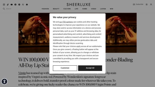 100,000 Virgin Points And Headliner Lip Stain