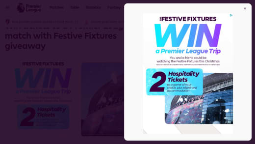 Two Premier League Match Tickets