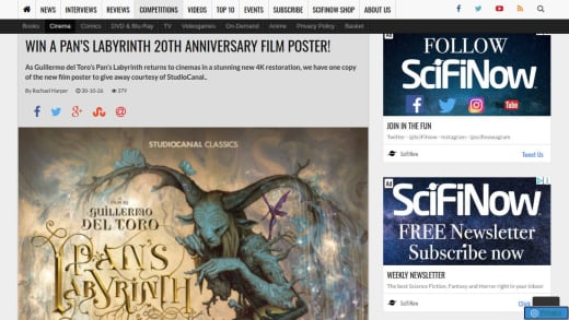 Pan's Labyrinth 20th Anniversary Film Poster