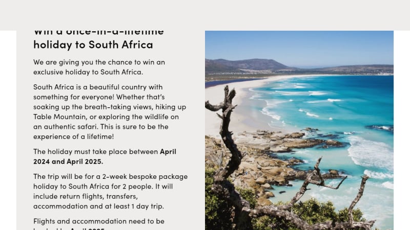 Exclusive Holiday to South Africa