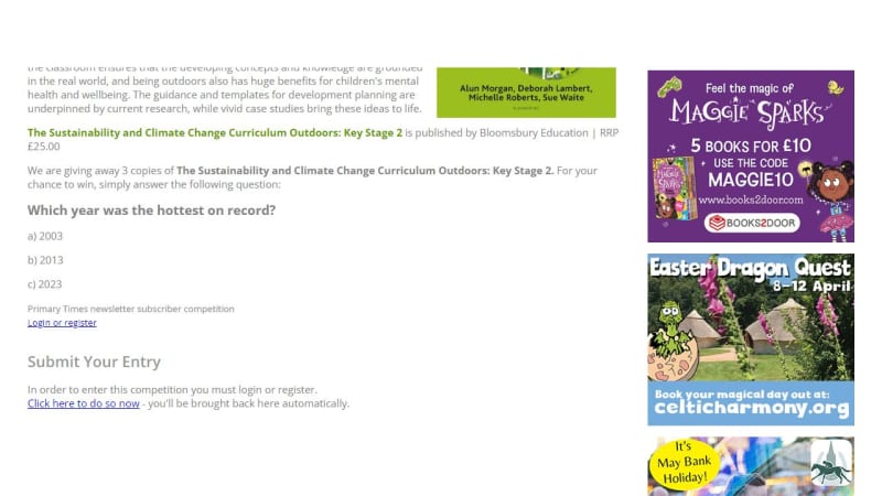 Copy of The Sustainability And Climate Change Curriculum Outdoors: Key Stage 2
