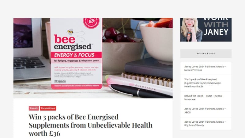 Pack of Bee Energised Supplement