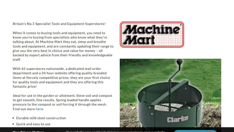 Clarke Rotary Soil Sieve