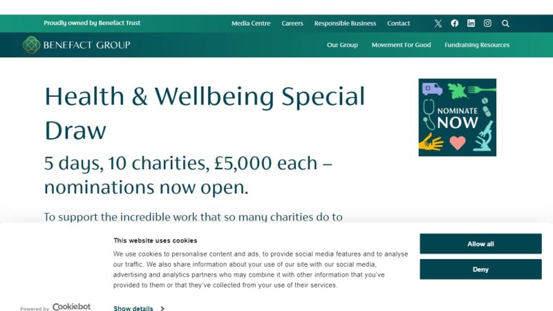 £5,000 For A Health & Wellbeing Charity