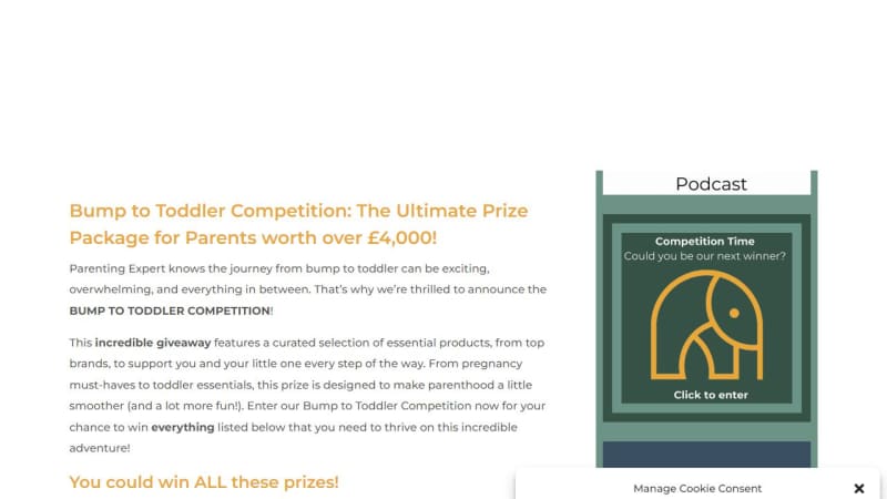 Ultimate Prize Package for Parents