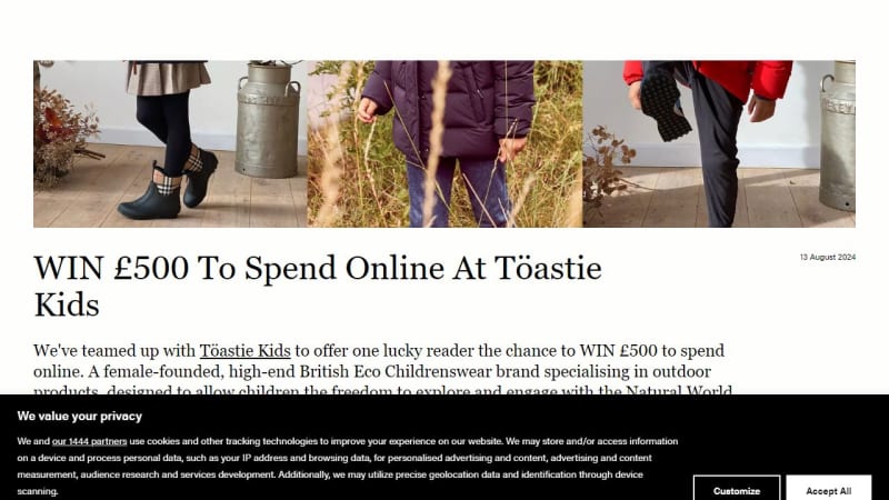 £500 To Spend Online With Töastie Kids