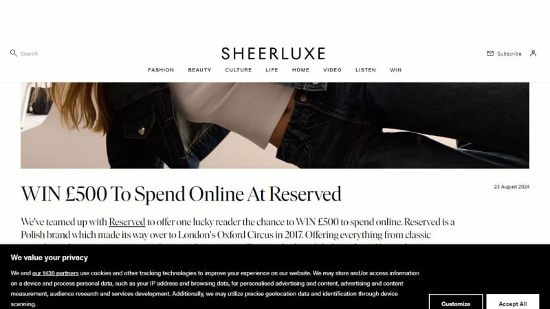 £500 To Spend Online With Reserved