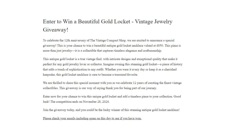 Beautiful Gold Locket