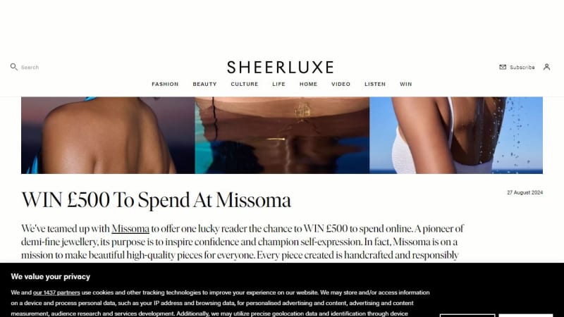 £500 To Spend Online With Missoma