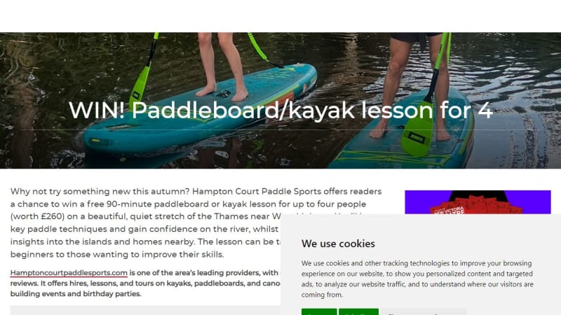 Paddleboard/Kayak Lesson for 4