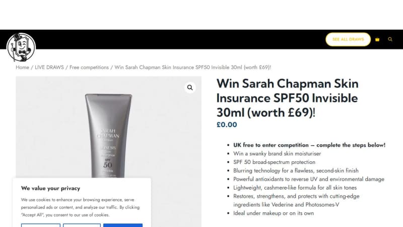 Sarah Chapman Skin Insurance Spf50 Invisible 30Ml