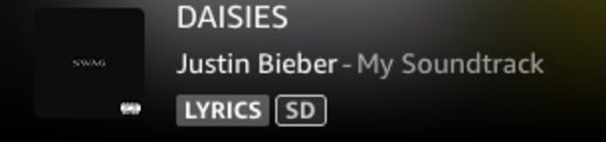 DAISIES, Justin Bieber