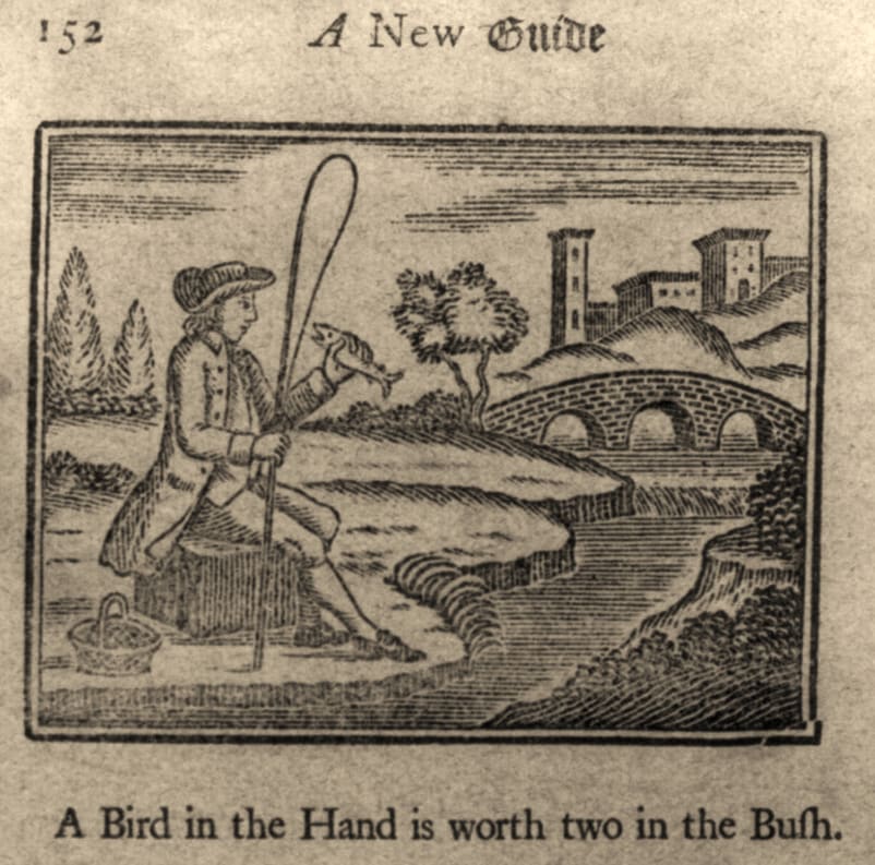 "A bird in the hand is worth two in the bush"