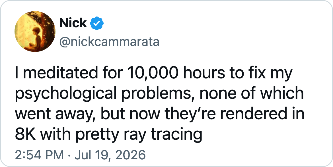 Tweet by @nickcammarata