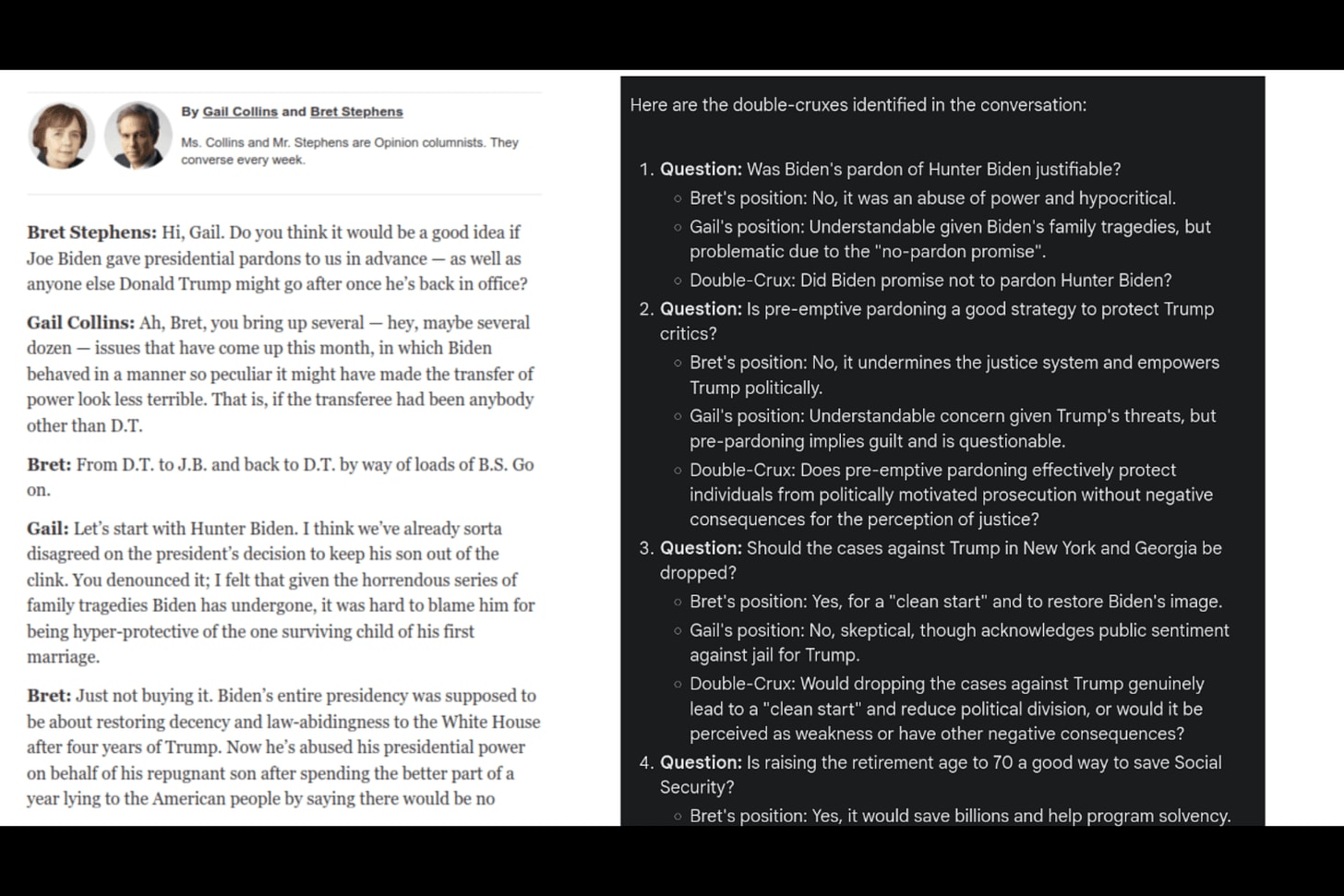 Double-cruxes  in the New York Times’  “The Conversation”
