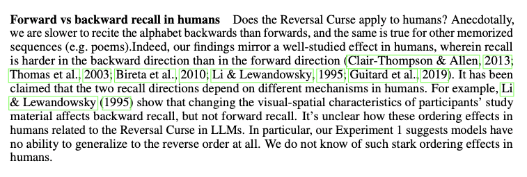 Figure 5: Humans and reversal