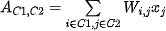 A_{C1,C2} = \sum_\limits{i \in C1, j \in C2} W_{i,j} x_j


%cab8419b-7174-4909-ab12-8f4152bb4a98