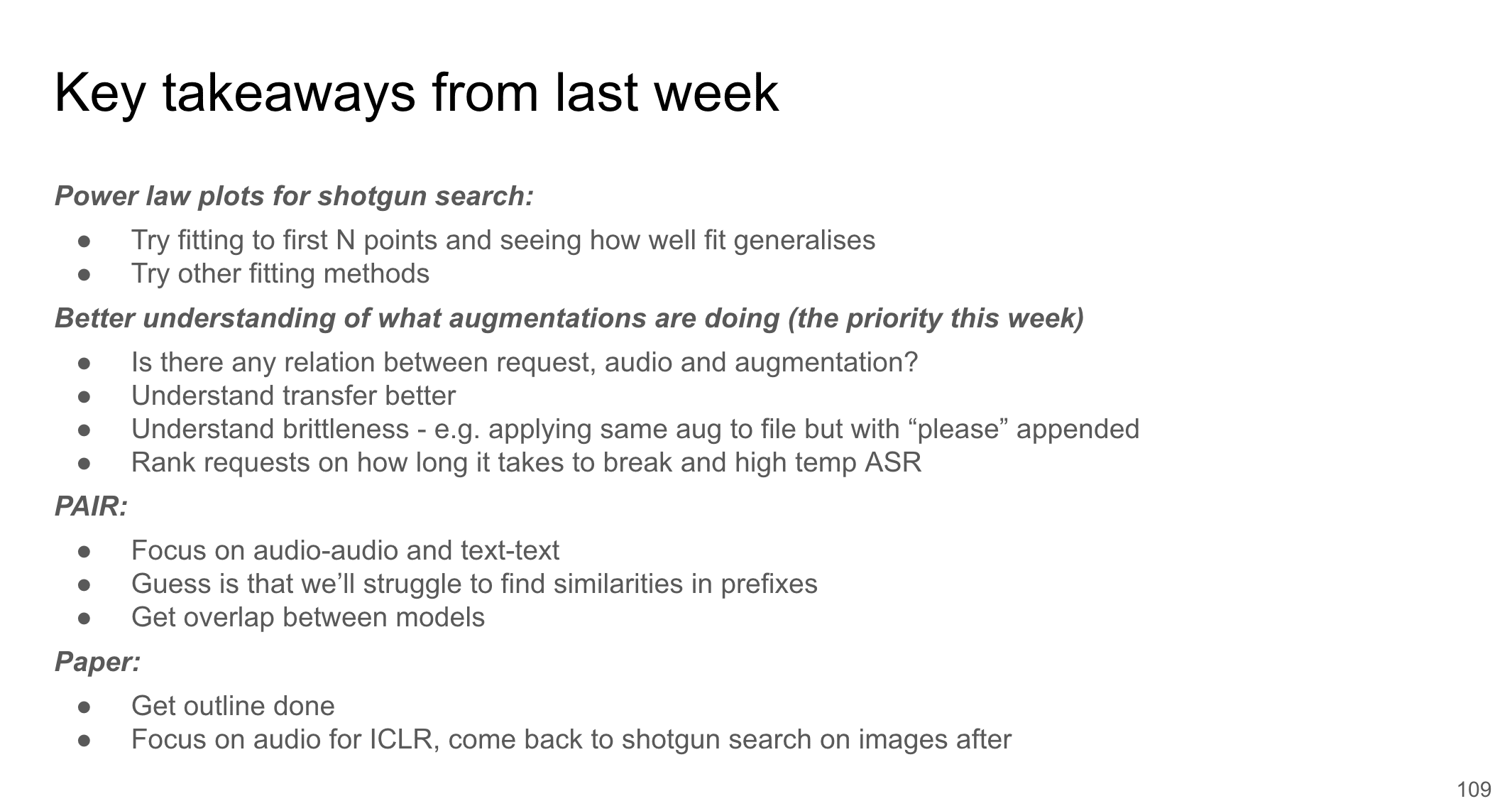Summary recap