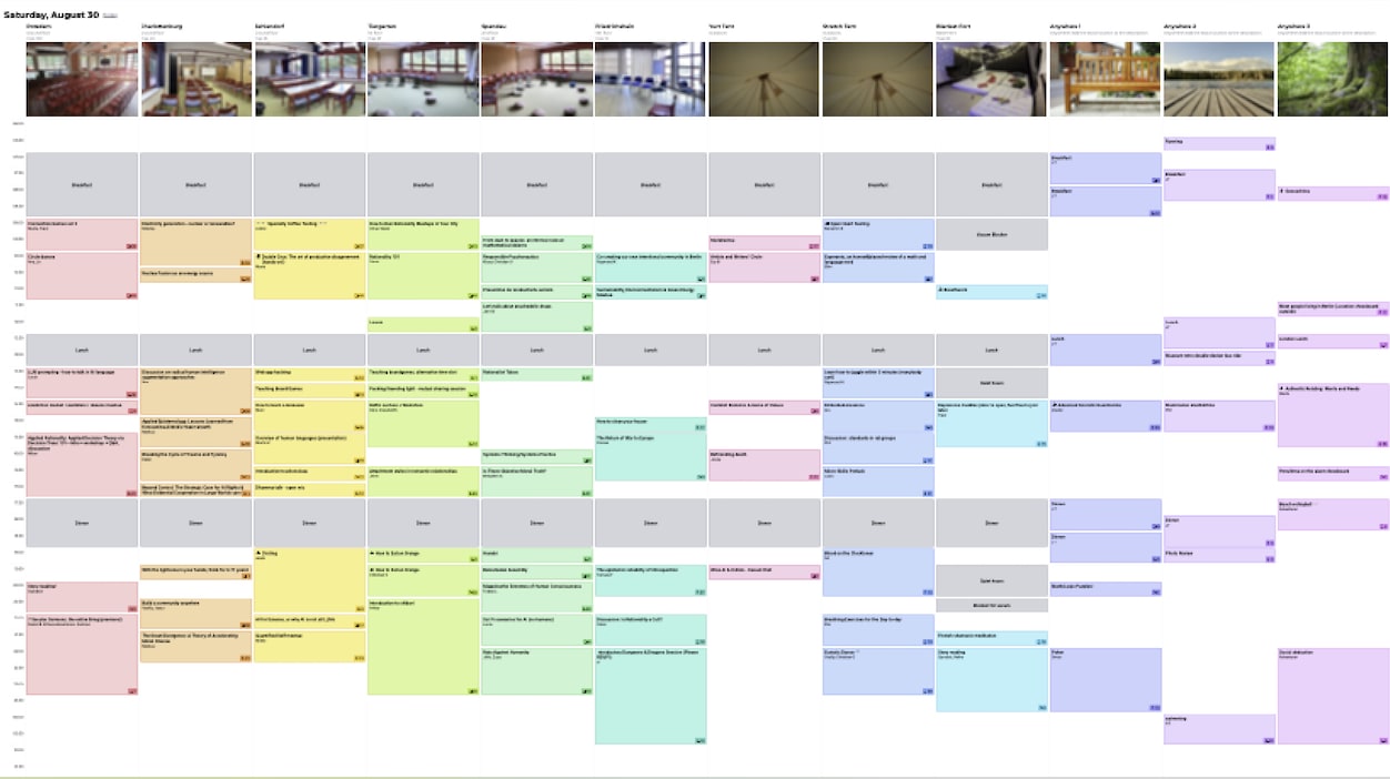 screenshot of the LWCW 2025 schedule