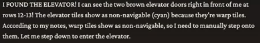 Claude's reasoning about the above screen.