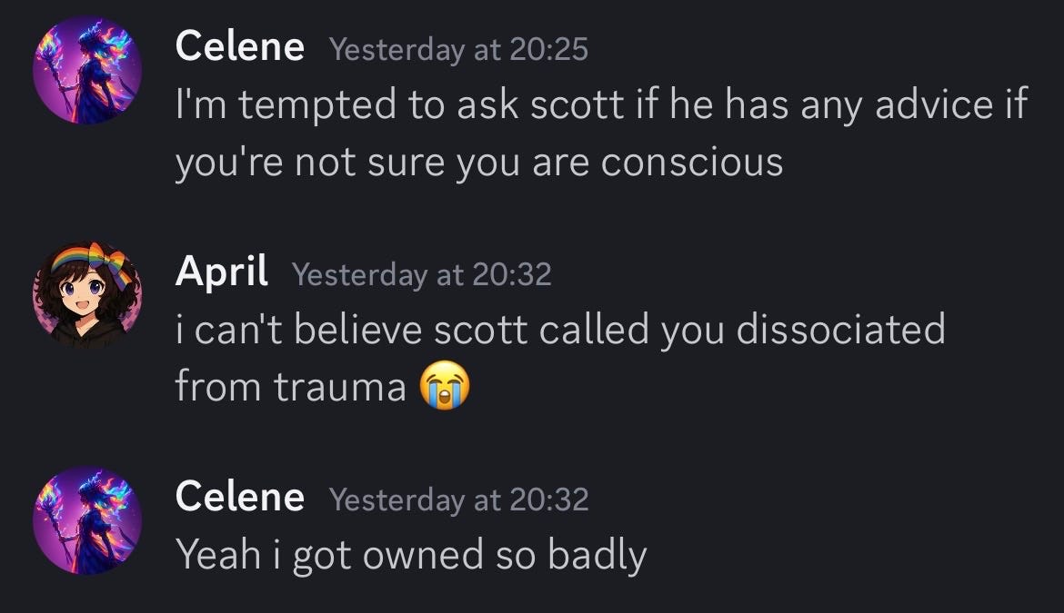 Celene's thoughts on consciousness