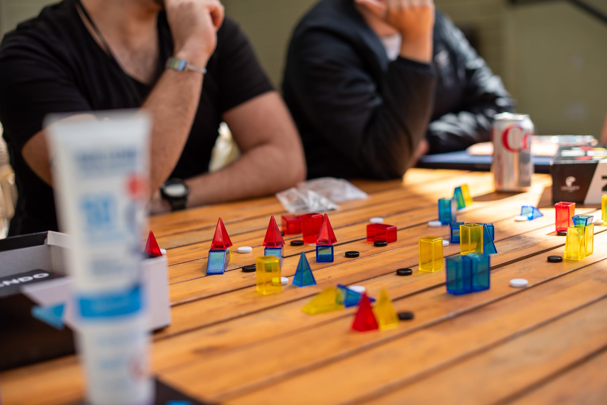 Attendees networking