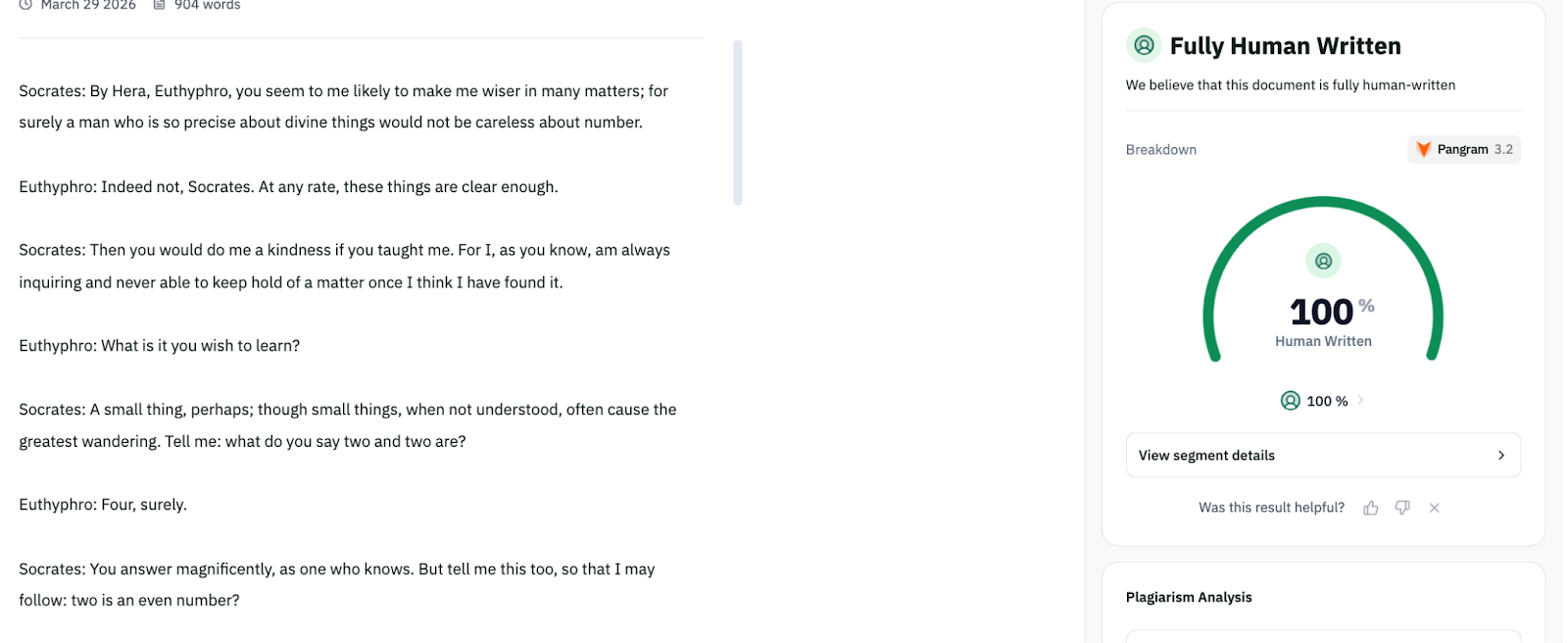 Pangram (AI detection software) can be evaded