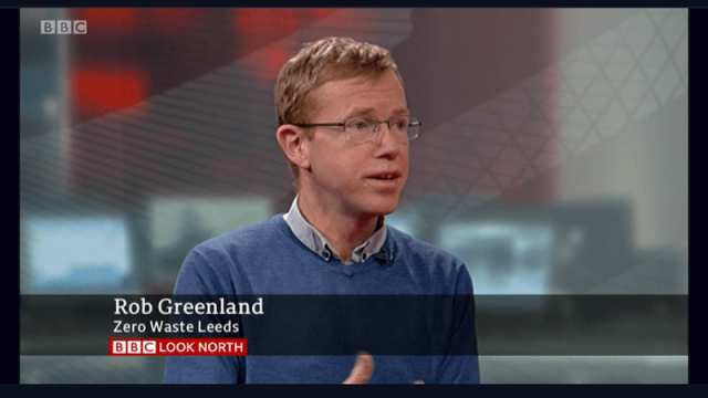 Rob Greenland, Co-director of Zero Waste Leeds, on BBC Look North, 3 December 2019