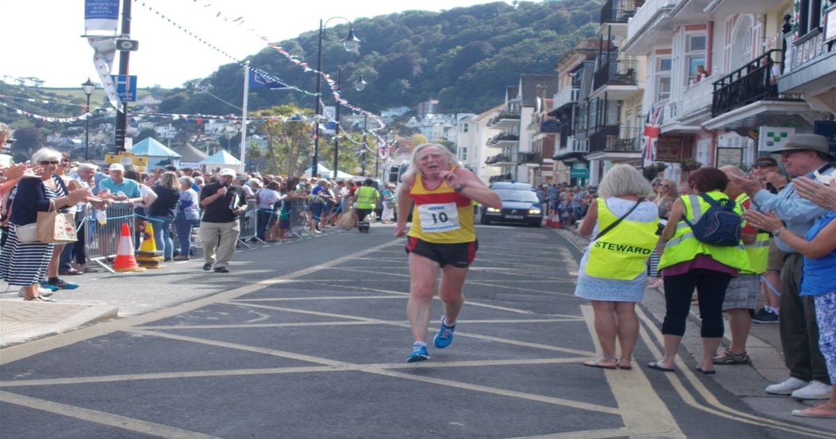 Dartmouth Regatta Road Race 2021 Running in S Embankment, Dartmouth