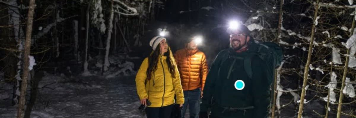 Starlit Snowshoe Hike presented by icebreaker at the Nordic Center