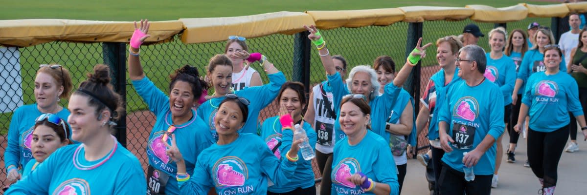 Cassie Hines Shoes Cancer Foundation Glow Run