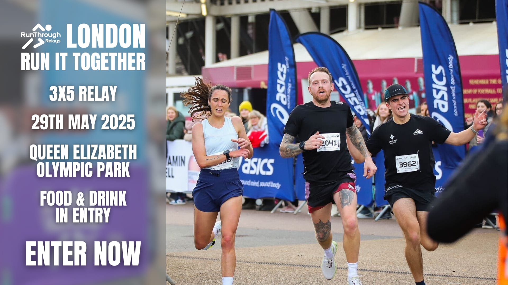 RunThrough Relays London at Queen Elizabeth Olympic Park June 2026