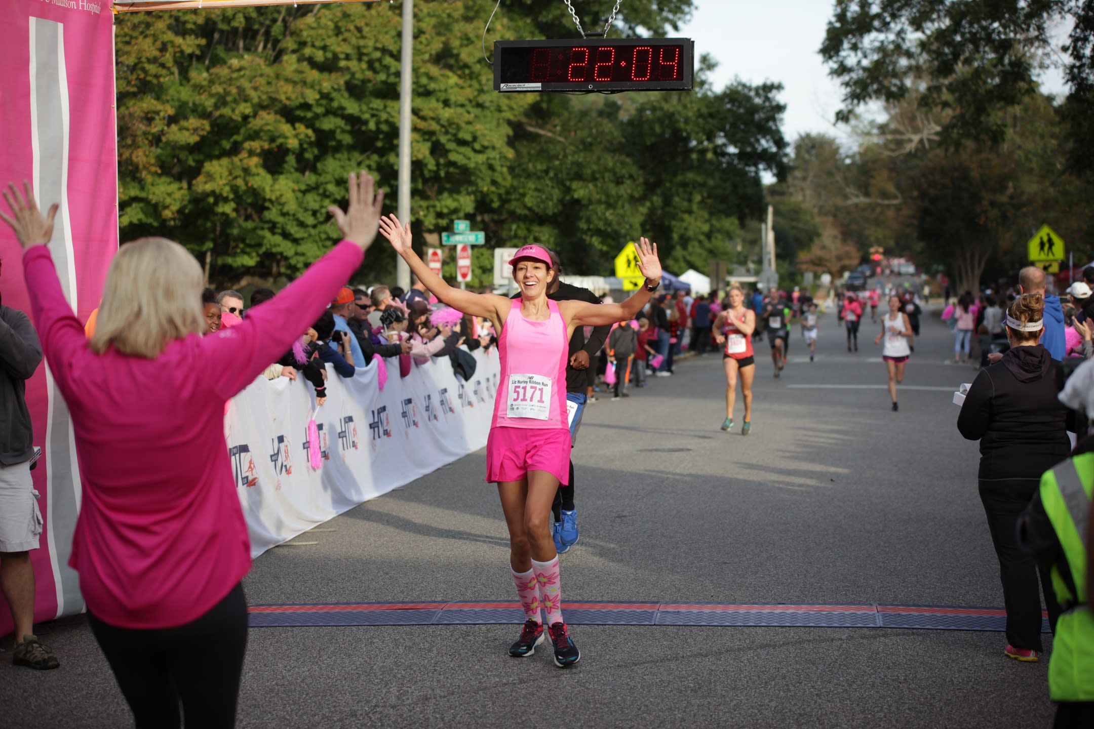 Liz Hurley Ribbon Run 2019 Running in Huntsville
