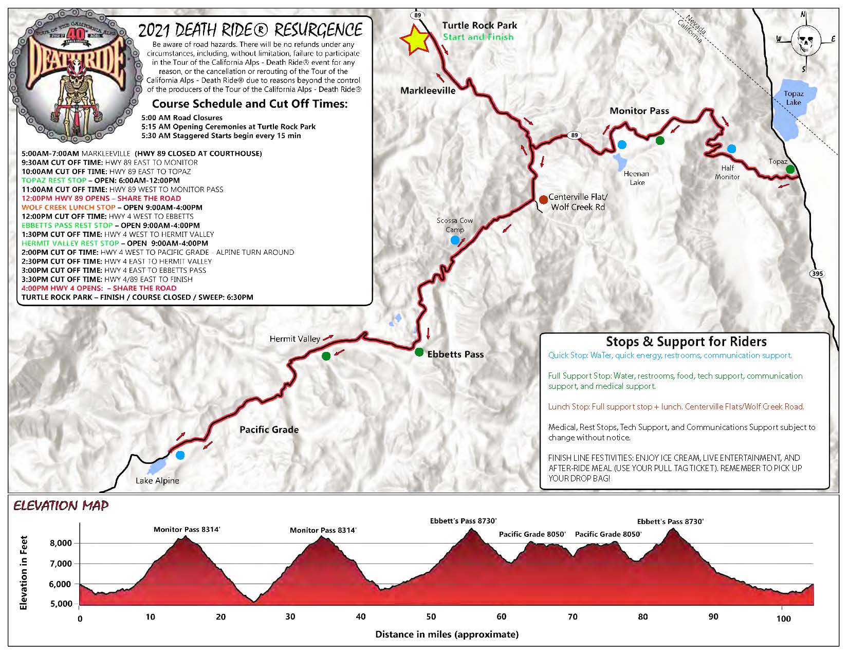 Death Ride Tour of the California Alps Road Cycling in Markleeville