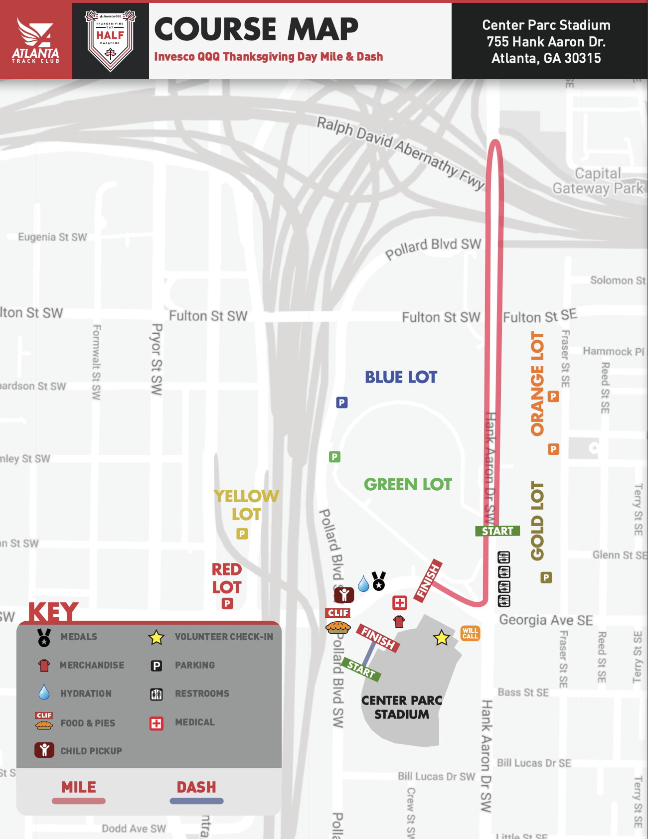 Invesco QQQ Thanksgiving Day Half Marathon, 5K, Mile & Dash Running