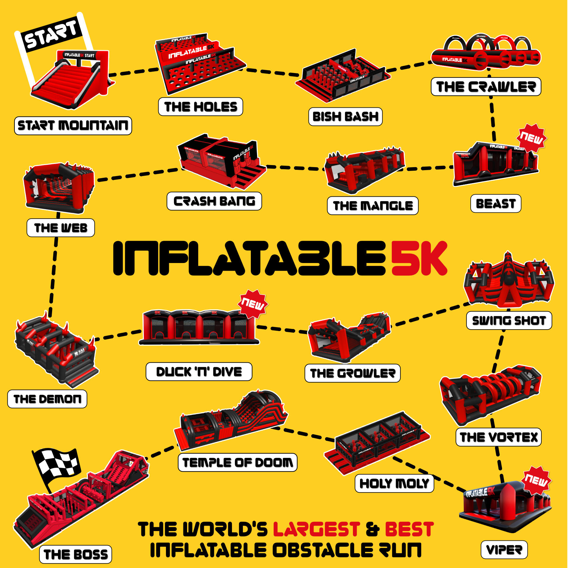 Inflatable 5k Huntingdon Obstacle in Brampton — Let’s Do This
