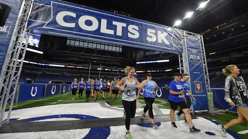 Finish at the 50 at the Colts 5K 2019 5k in Indianapolis, IN — Let’s