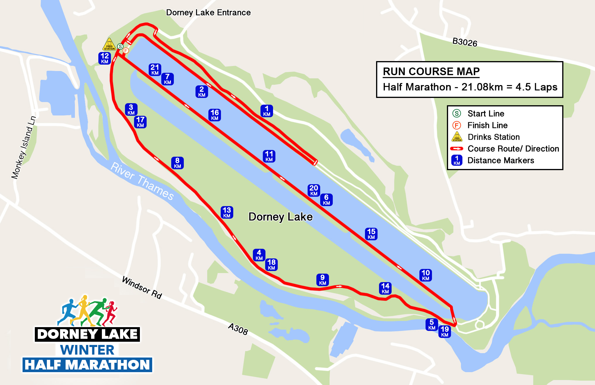 Dorney Lake Winter Half Marathon 2019 — Sat 16 Feb — Book Now at Let