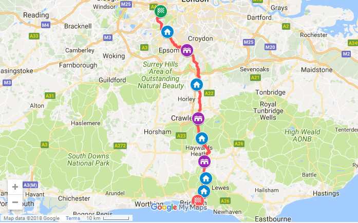 london to brighton cycle route 2020