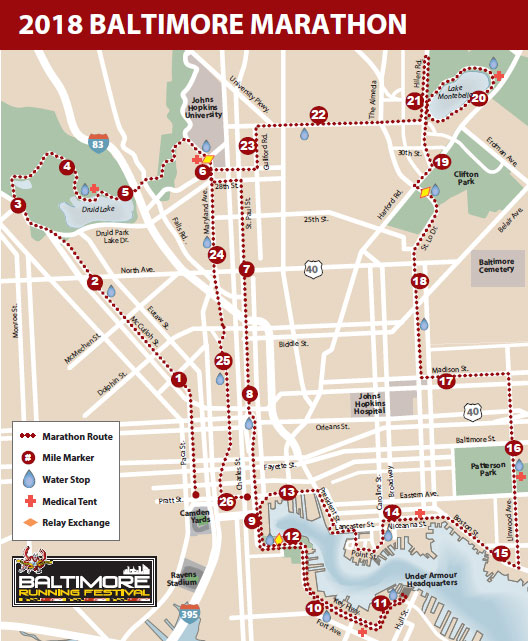Baltimore Running Festival Elevation Map United States Map