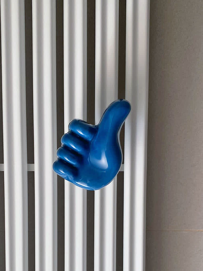 Letshelter ceramic hooks installed in bathroom on radiator