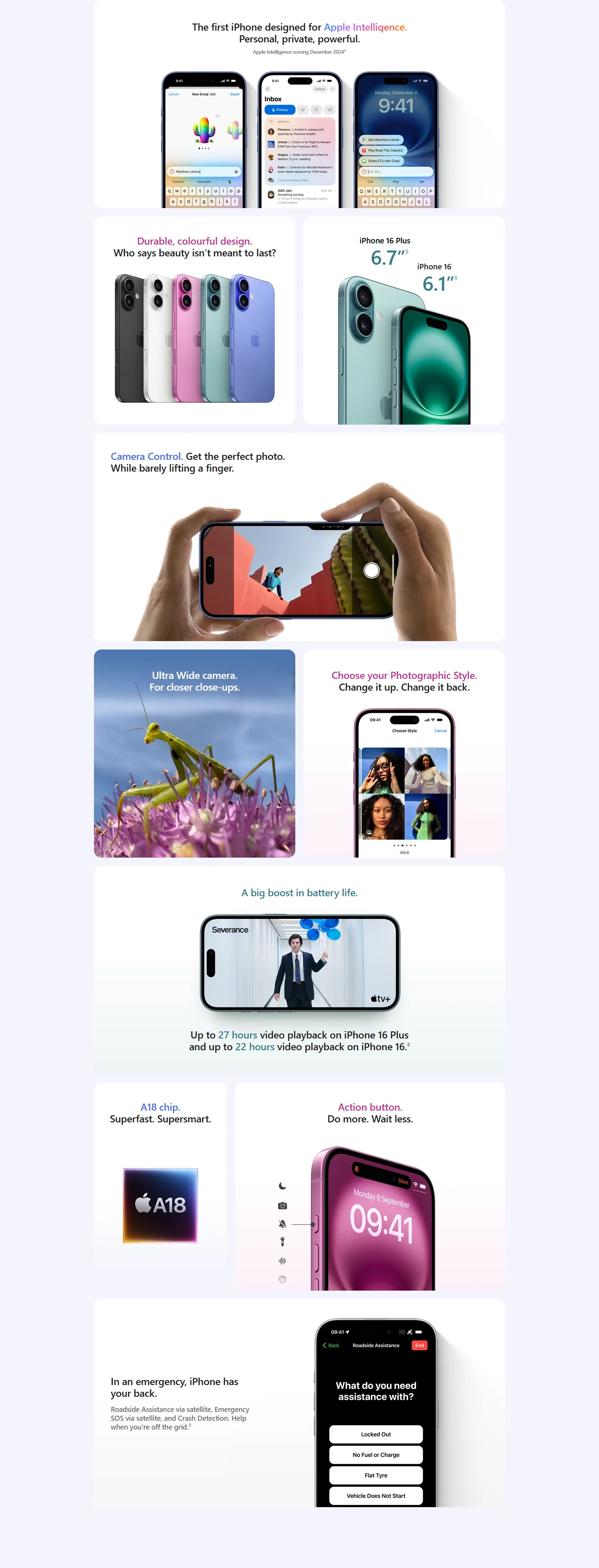 Promotional image relating to product's key features