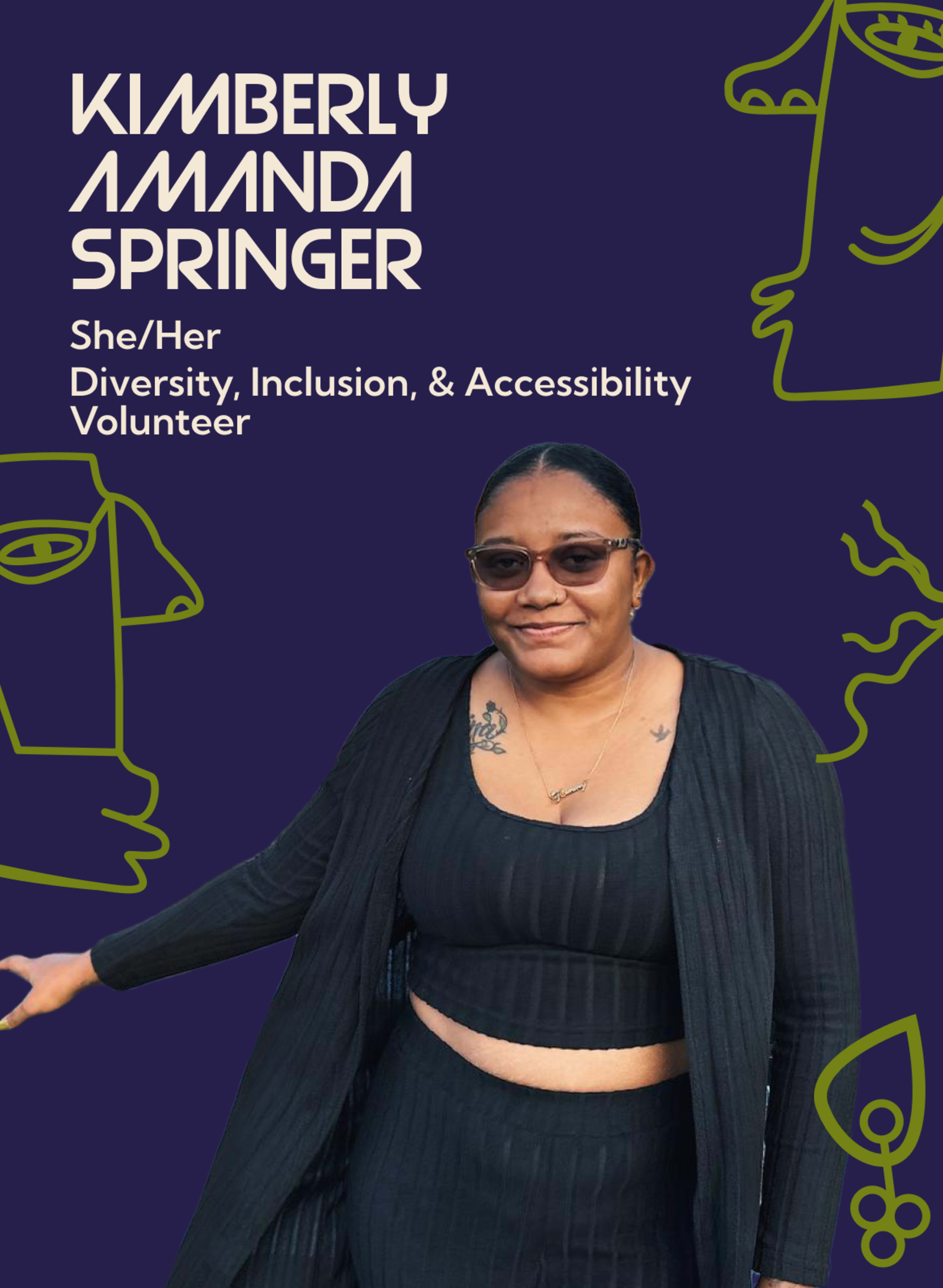 A picture of Kimberly Amanda Springer, a Diversity, Inclusion, & Accessibility Volunteer for the Munich Youth Force.