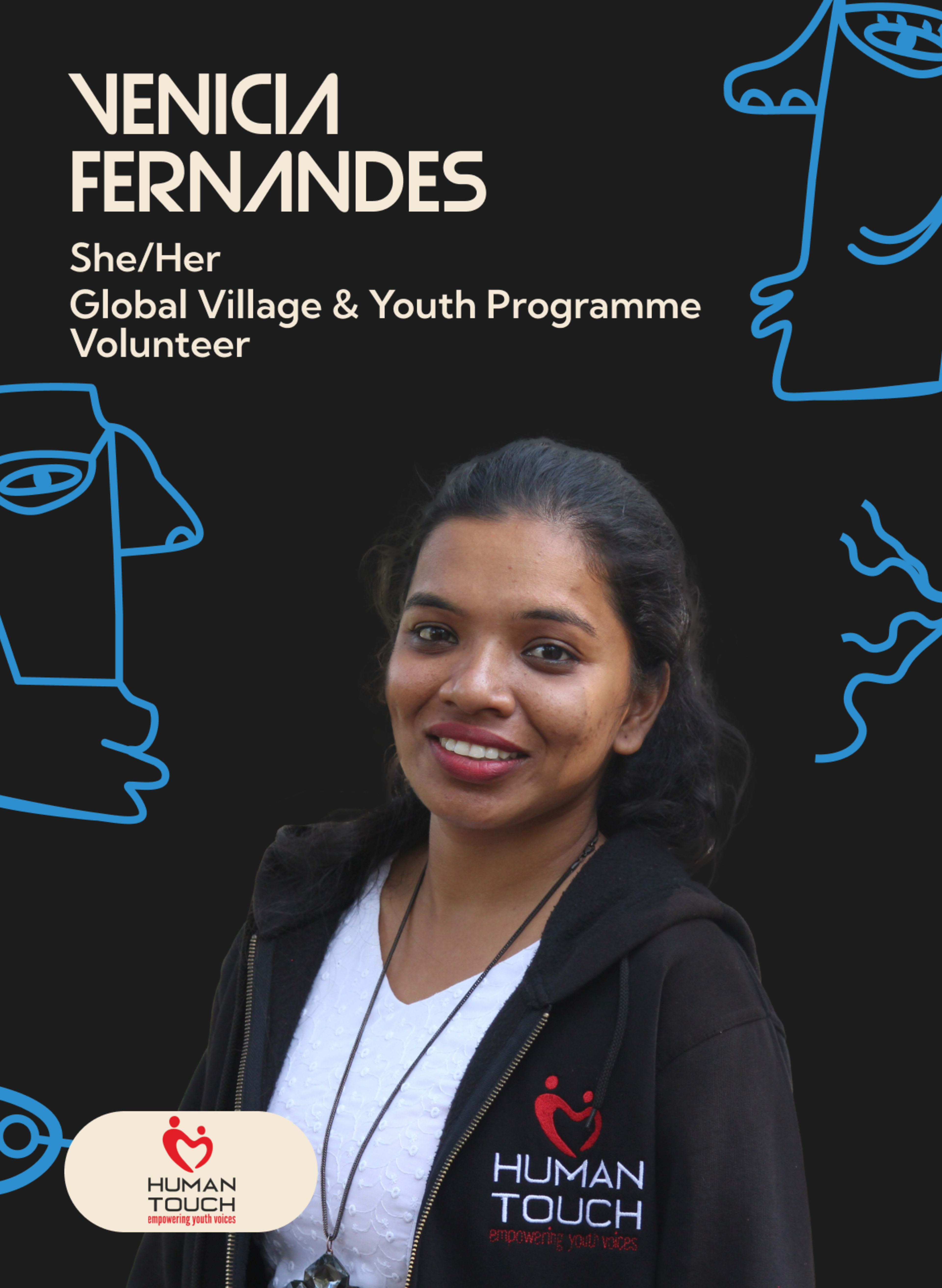 A picture of Venicia Fernandes, a Global Village and Youth Programme Volunteer for the Munich Youth Force.