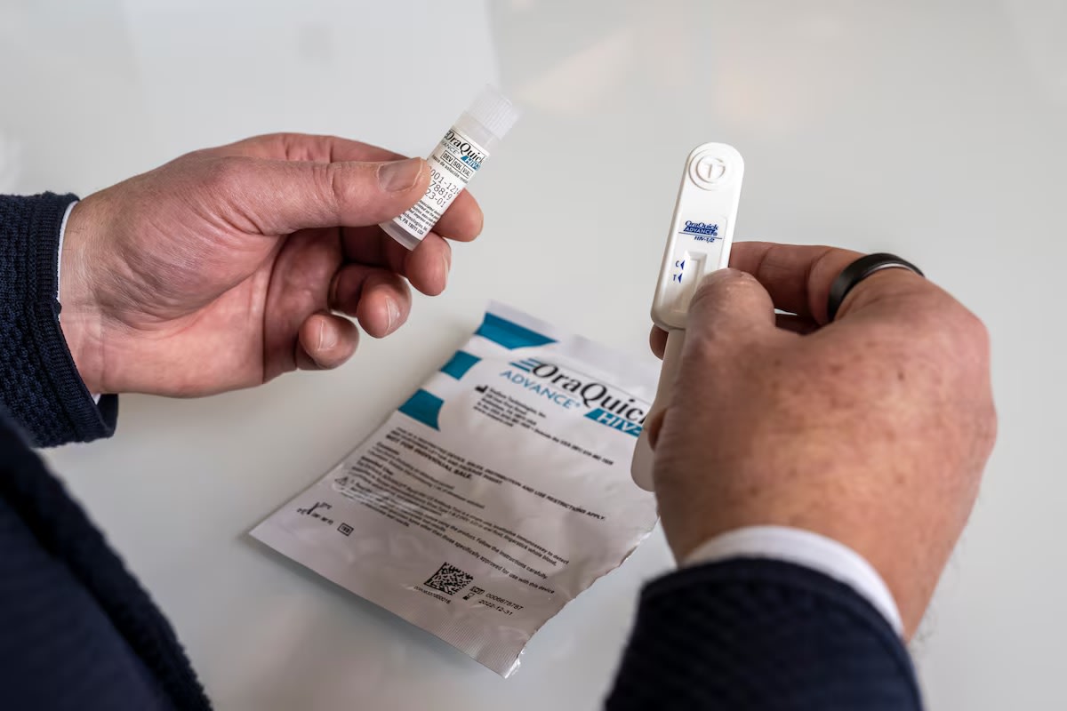OraQuick is Canada’s first oral self-test and provides results in about 20 minutes after swabbing the upper and lower gums.