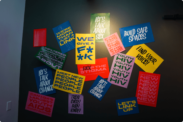 Posters on a wall